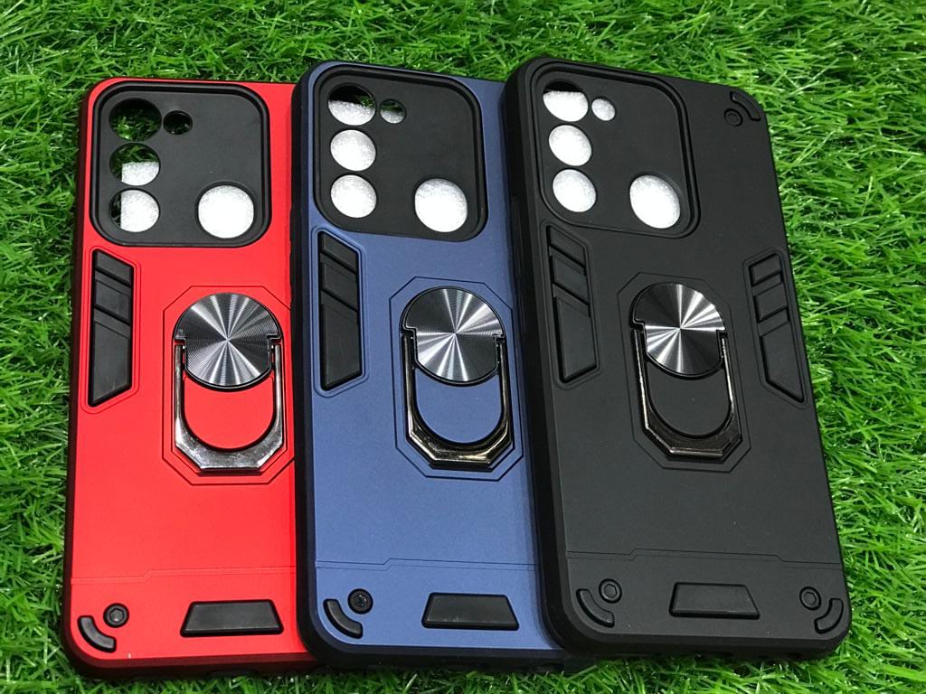 Tecno Spark 8C Back Cover Ring Armor Case Lens Protection Shock Proof