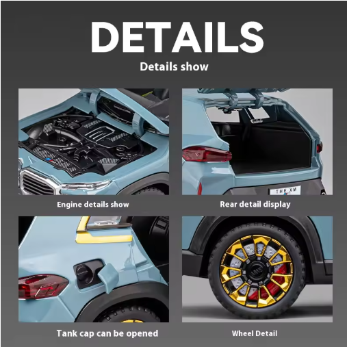 1:24 BMW XM Diecast Alloy Model Car | Metal Body | Luxury Performance SUV | Opening Doors | Collector Model view 5