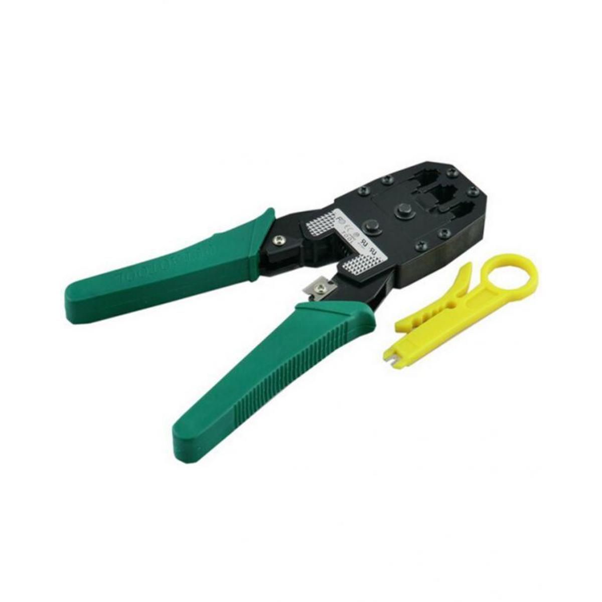 RJ45 - Network Cable Crimp With Cable Cutter - Green