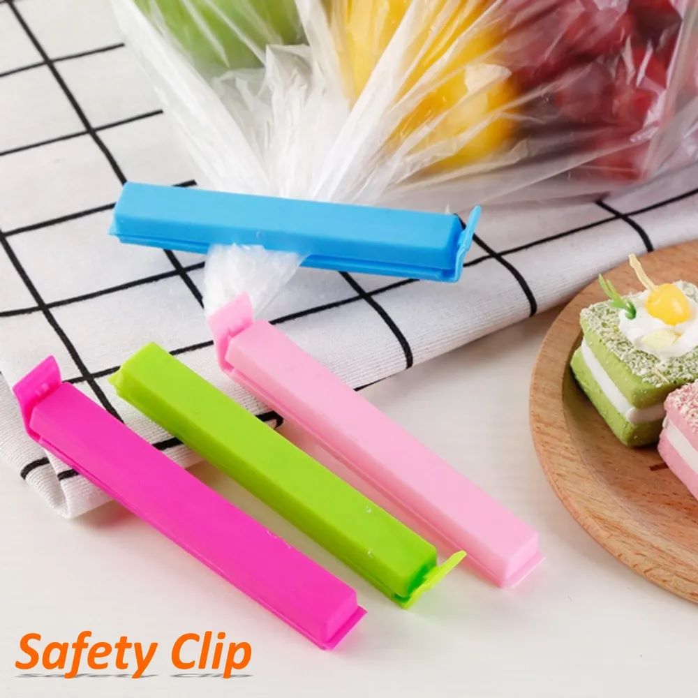 Pack of 4/ 5 Multicolor Reusable Plastic Food Snack Storage Seal Sealing Bag Clips Sealer Clamp Plastic Tool