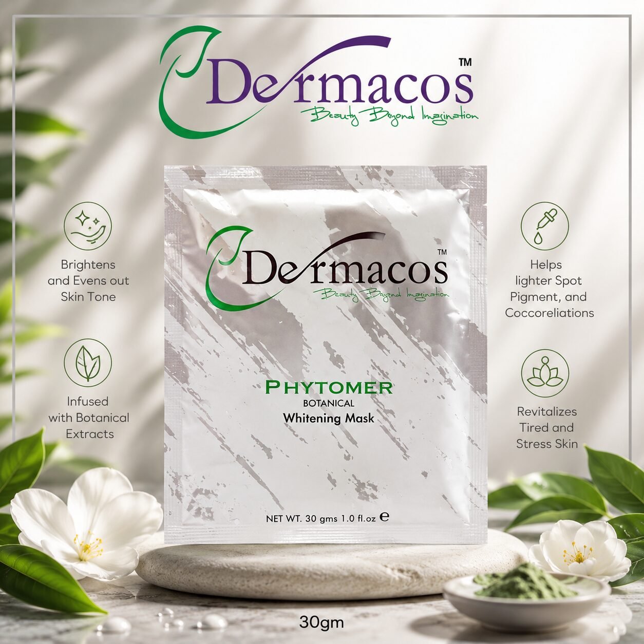 Phytomer Botanical Brightening Mask (30gm) | Face Mask Care