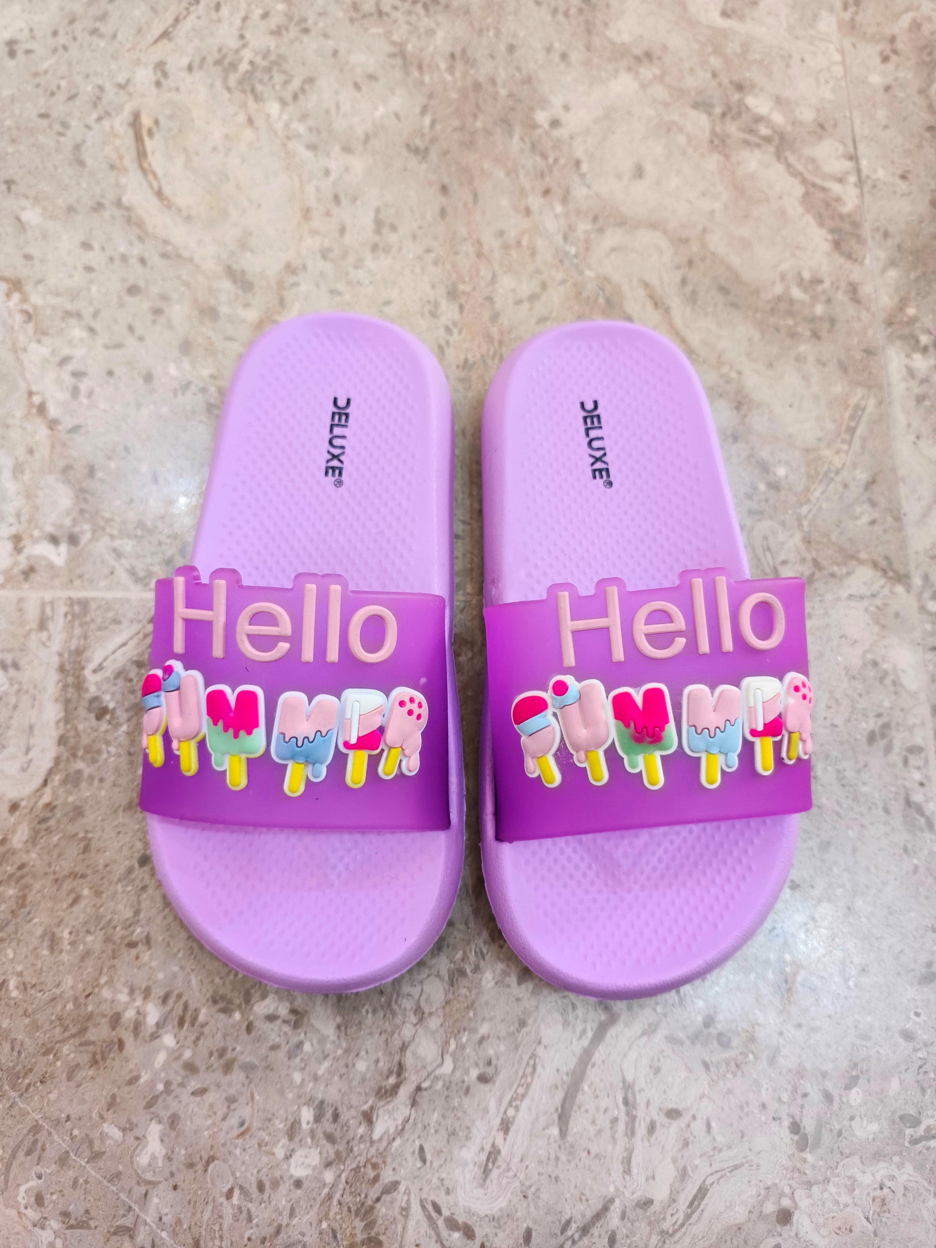 Kids Cute Ice Cream Slide Slippers - Soft & Comfortable