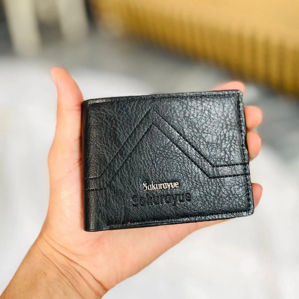 Short Men Busniess Wallets Retro PU Leather Multi-function Card Holder Slim Classic Coin Pocket Photo Holder Purses Mini Wallet