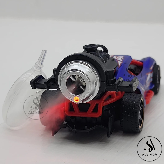 Super Speed Racing Rock Monster Smoke Spray Function Pull Back Diecast Metal Model Car For Kids Size 5 Inches