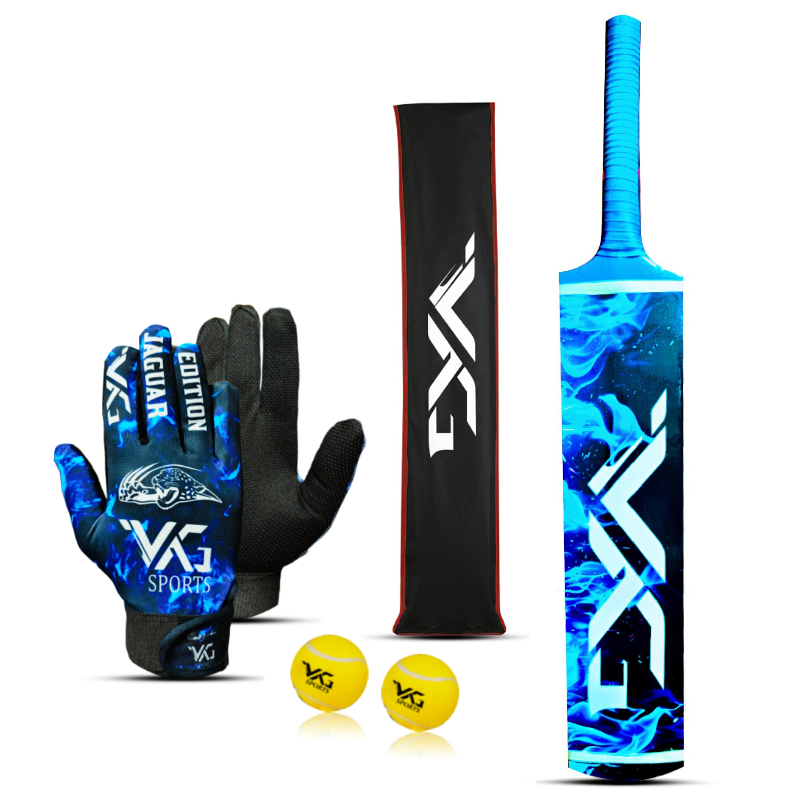 VG Sports Professional Cricket Bat Bundle with High-Quality Team Sports Equipment