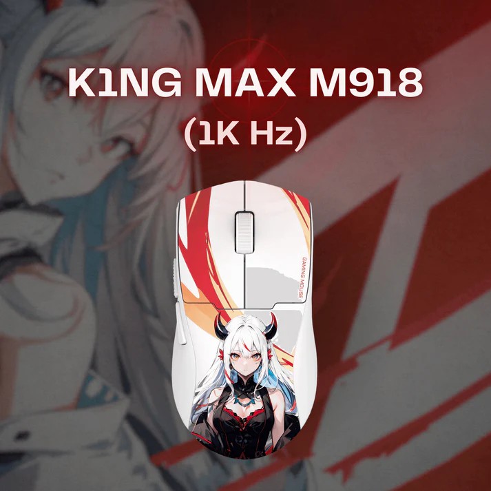 Redragon M918 K1NG MAX 1K Hz 3-Mode Wireless Anime Gaming Mouse 26,000Dpi Programmable White 12 77a8ccd649f0a15d5fabb2a535c37a68