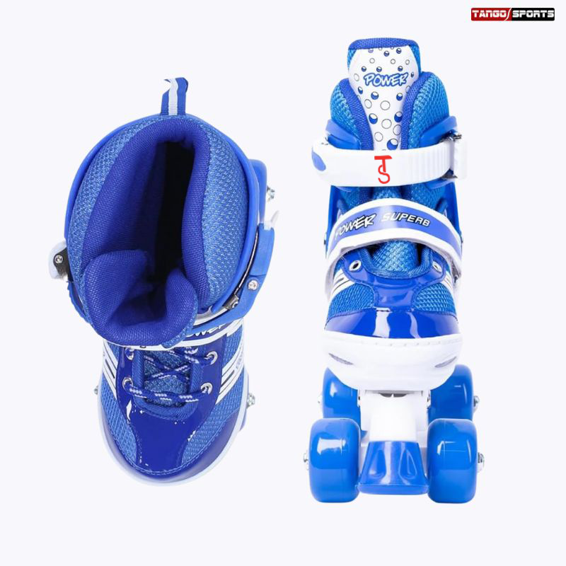 Power Superb Adjustable Roller Skate Shoes 2-Rows 4-Wheels - 2 Colors - Skating Shoes Premium Quality & Adjustable Different Size