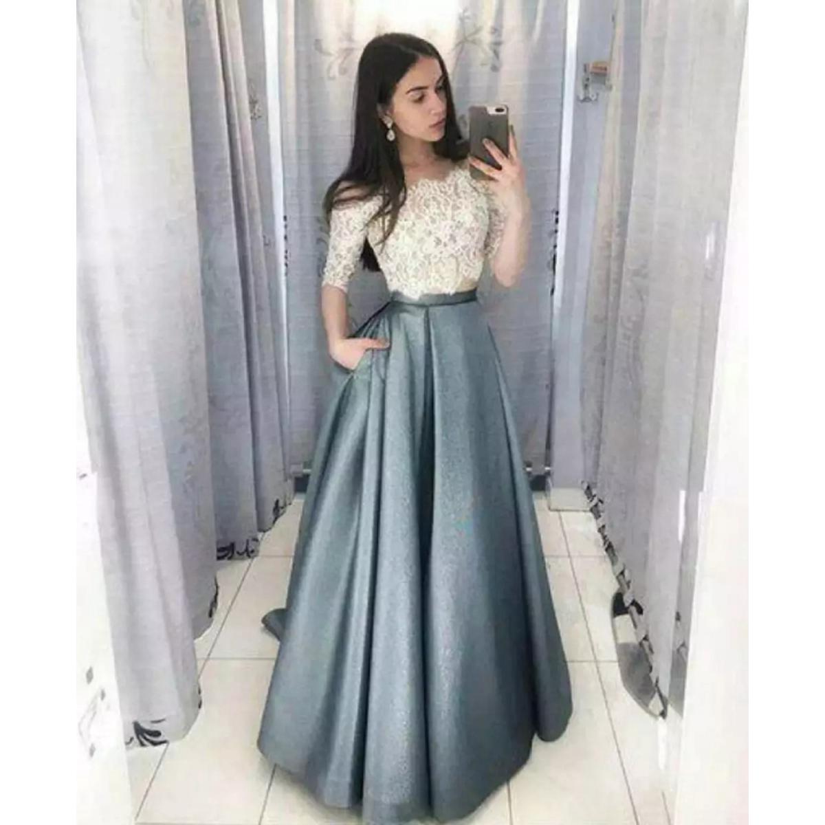 Buy grey maxi dress Online at Best Price in Pakistan - Daraz.pk