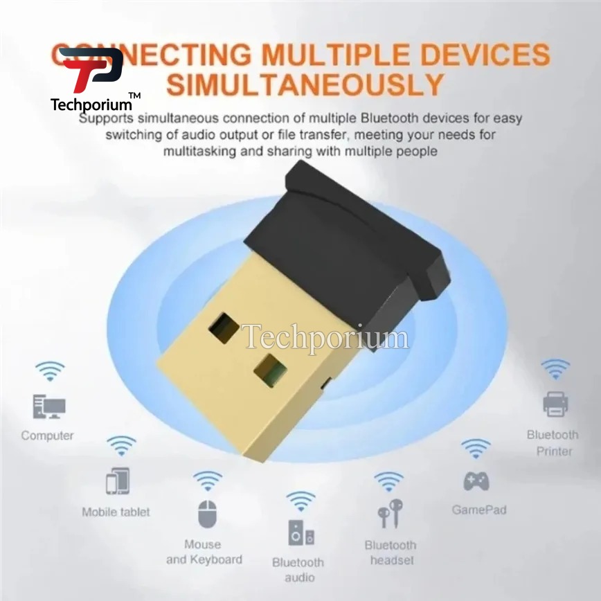 5.3 Bluetooth Dongle USB Car Bluetooth Music Receiver Bluetooth Adapter for PC Laptop Car Audio Audio Receiver Transmitter HD Sound Bluetooth Adapter AUX Receiver