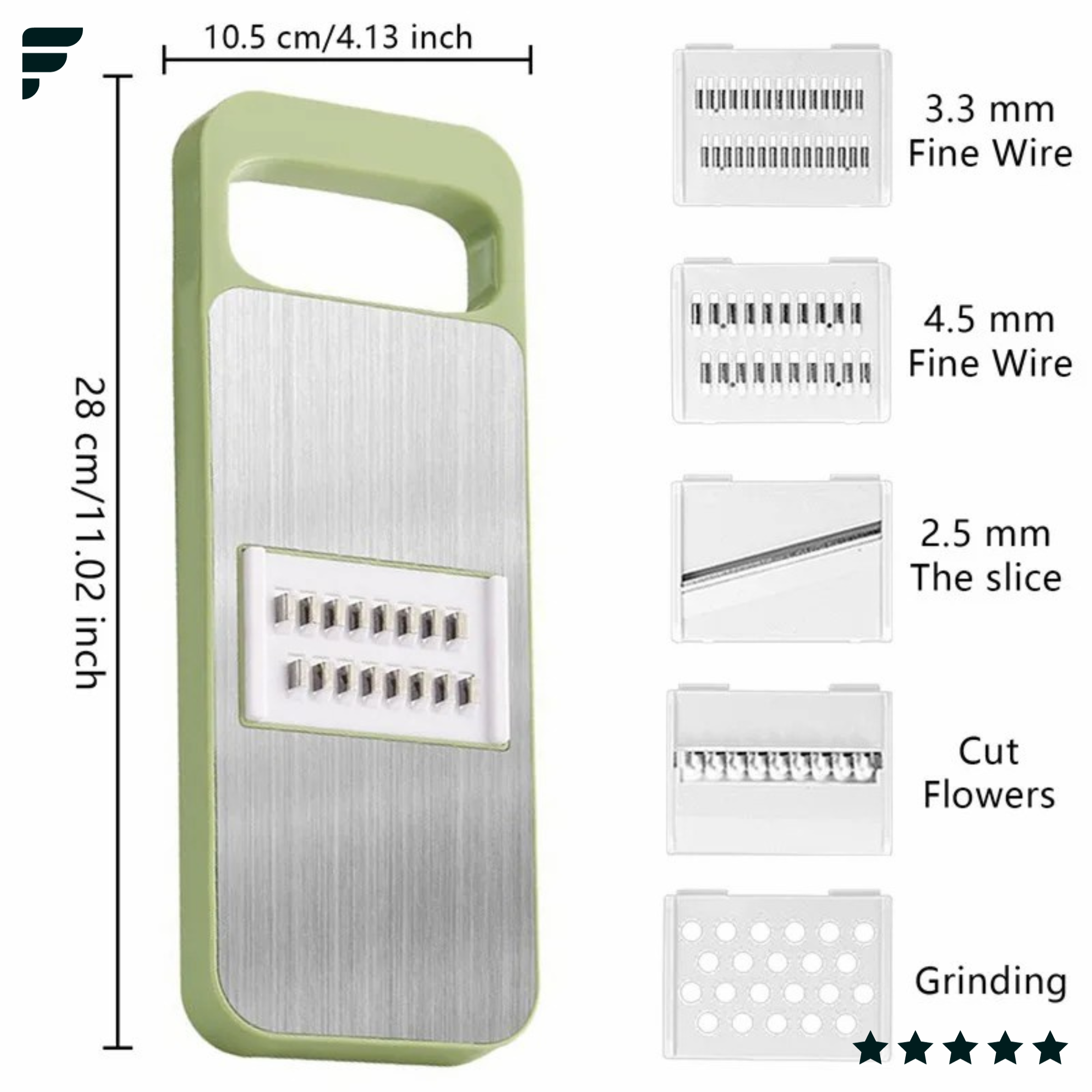 5-in-1 Multifunctional High-Quality Vegetable & Fruit Slicer With Five Changeable Blades