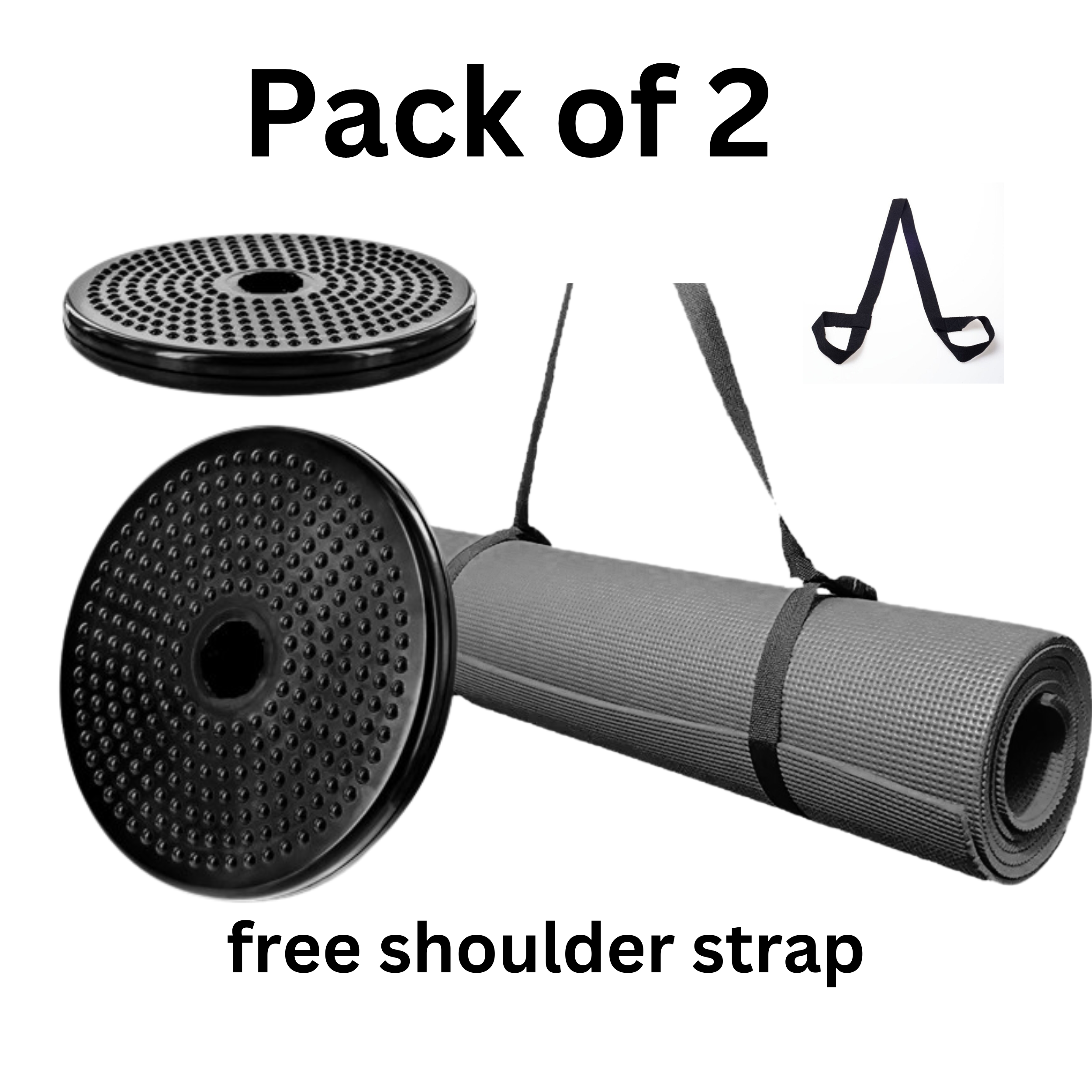 6mm Yoga Mat + Tummy Twister Best Quality Twister / Prices Anti slip mats with free Shoulder Strap for Exercise and fitness. Fitness Zone
