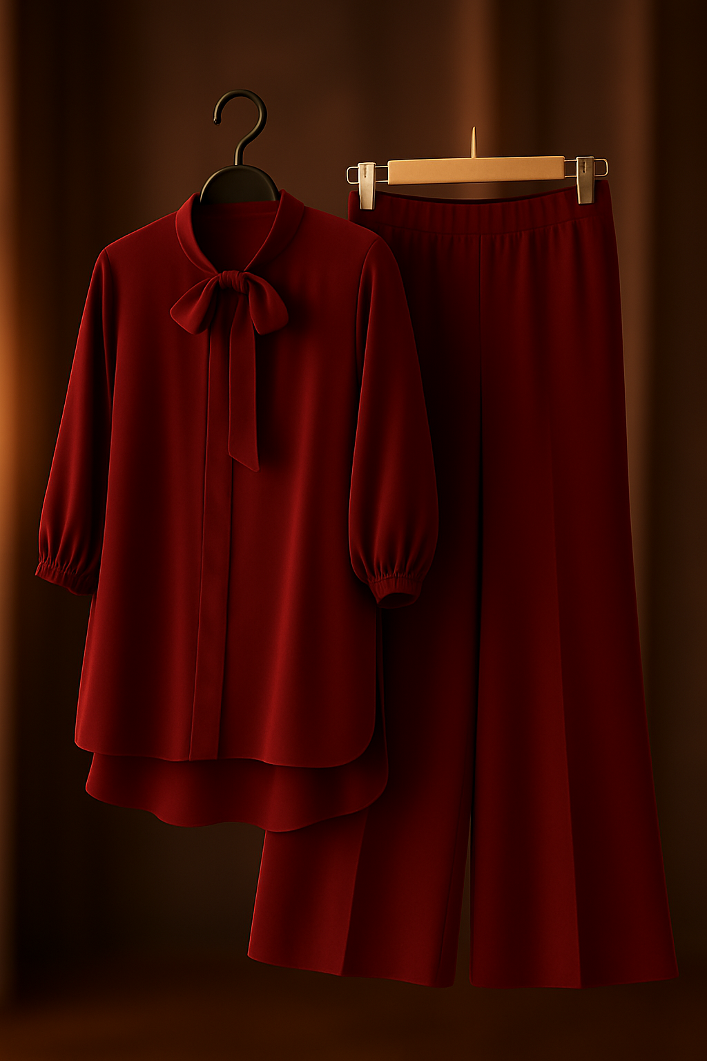 Premium 2-Piece Dress for Girls – Comfortable Fit with Stylish Neck Tie