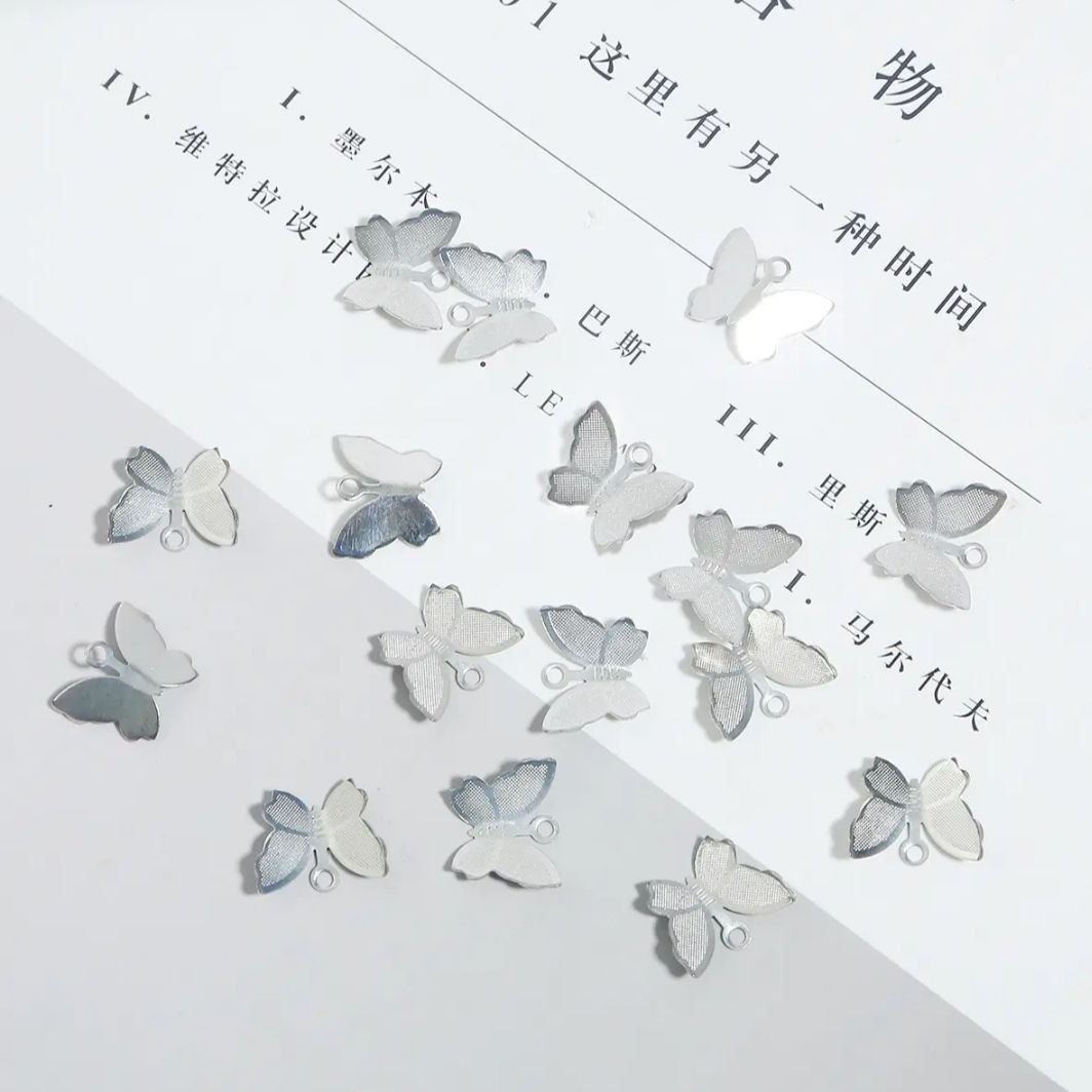 20 /50/100pcs Golden Butterfly Charms (13x11mm) – Alloy DIY Pendants for Bracelets, Necklaces & Jewelry Making