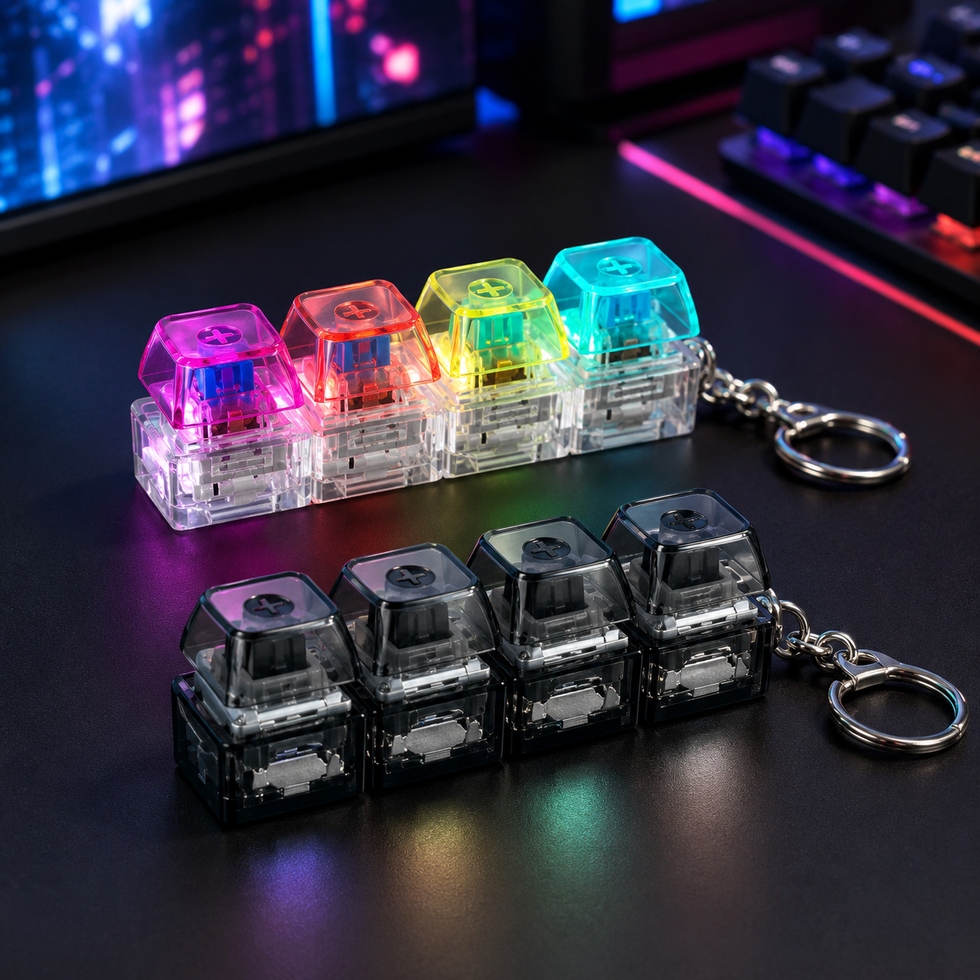 Portable Keyboard Fidget Keychain – Mini Click Button Stress Relief Toy for All Ages