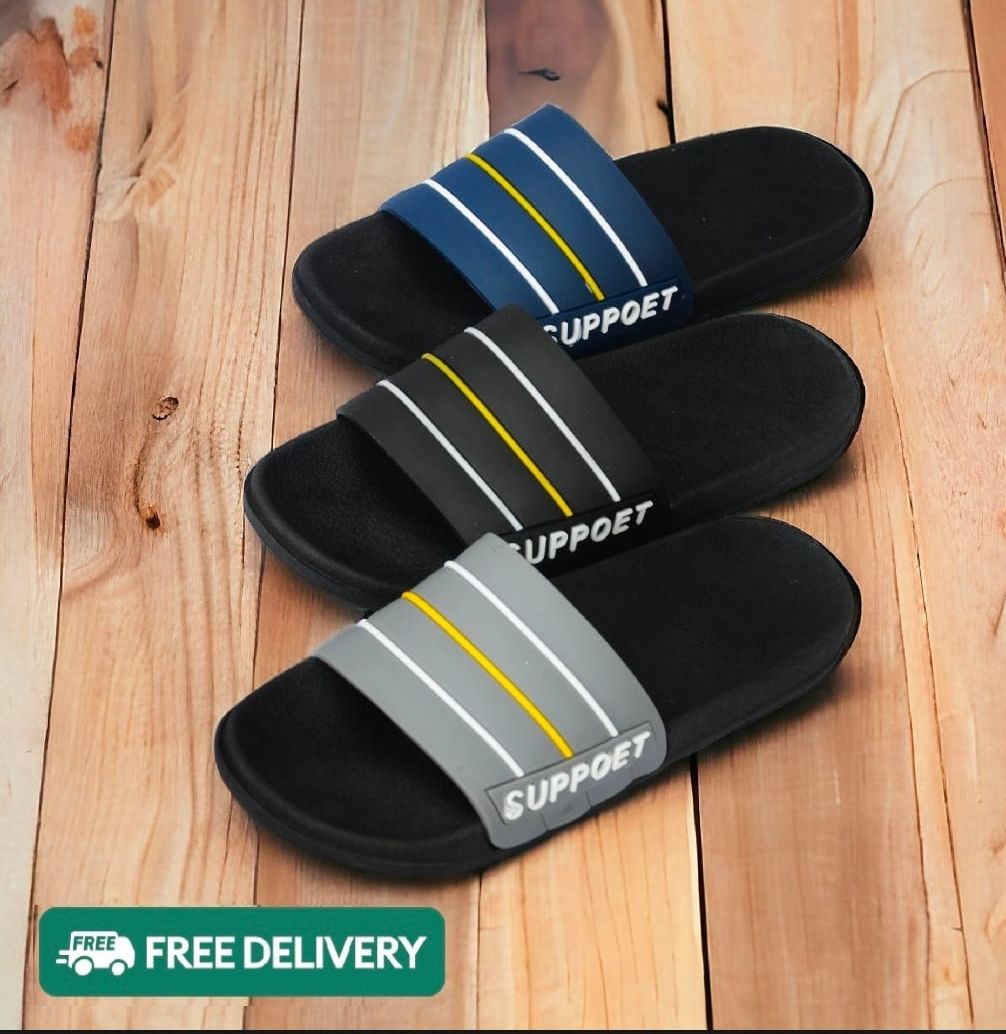 Men's Stylish House Slippers For Men Summer Indoor Comfort EVA Rubber Soft Slide Sandals Casual Wear
