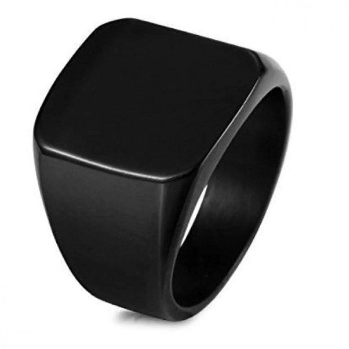 Pack of 2 Black Titanium Ring & Men Black Titanium Challa for Men