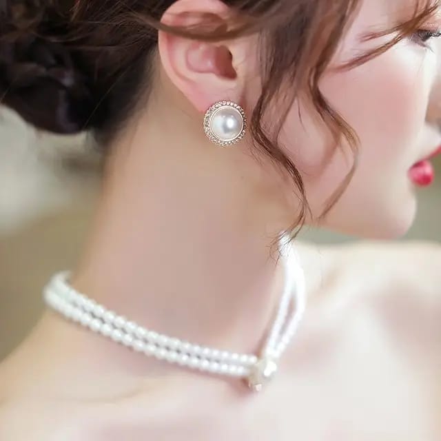 New Beautiful Design Pearl Jewelry Set For Girls N Women's