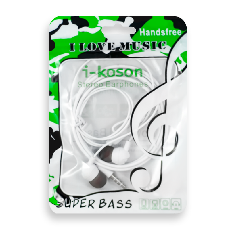 i Koson Handsfree Stereo Earphones Super Bass