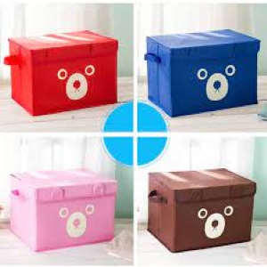 Panda Storage Bin for Toys Storage Box Organiser with Lid for Kids Playroom, Baby Clothing, Children Books, Stuffed Animal