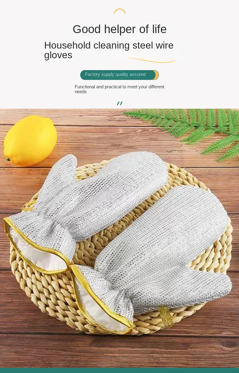 Wire Dishwashing Glove 2Pc