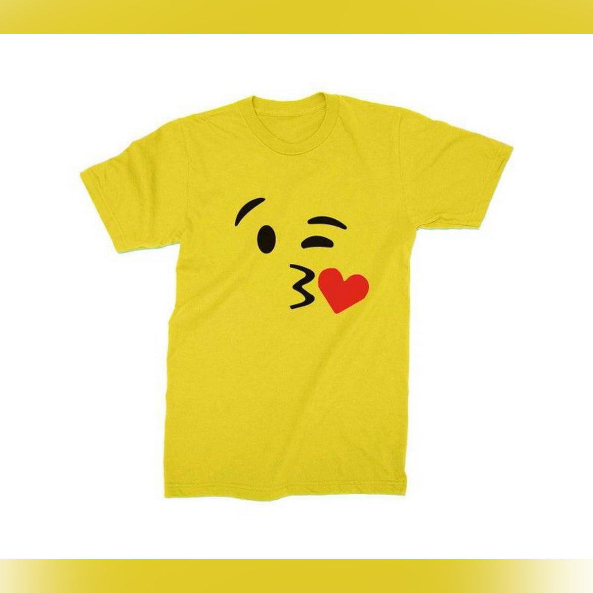 Kiss Emoji T-shirt Smiley Faces heart emojis Halloween costume cosplay Women Kids size Shirts