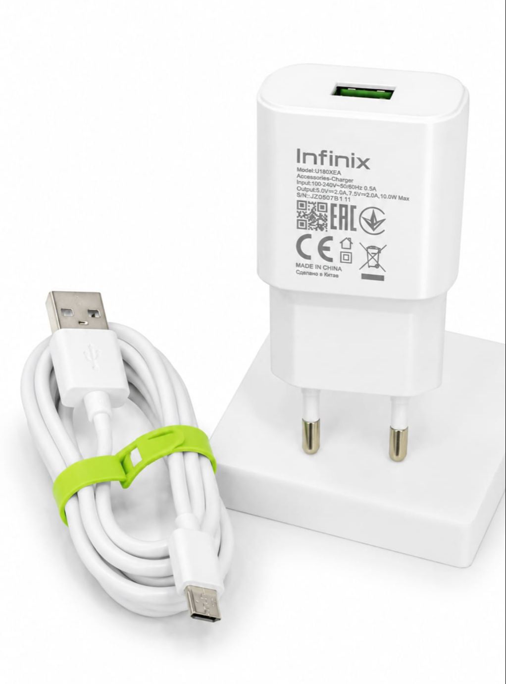 Infinix Original Charger with USB Micro Cable Fast Charging Adapter