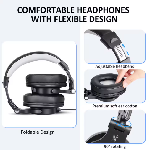 Oneodio A71D Wired Gaming Headset Gamer Over Ear Hi-Res Audio Headphones With Detachable Microphone For PC Computer PS4 PS5 Xbox