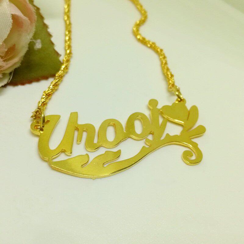 22k Gold Plated Single Name Locket Get Any Name Necklace Personalized For Gift Item Customized Jewelry Online Name Necklace Design Gold Plated Buy Online Pakistan Buy Online At Best Prices In Pakistan