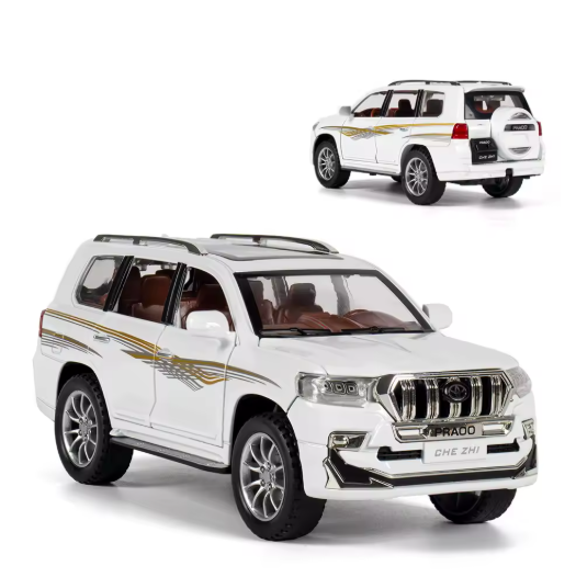 1:24 Toyota Prado Sport Off-Road SUV Diecast  Model Car – Alloy Metal, Sound & Light, Pull-Back Action, Toy Gift for Kids & Collectors view 8