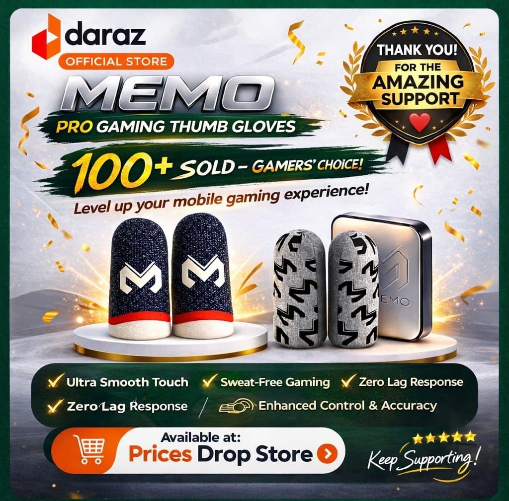 🎮 Memo Gaming Finger Sleeves 0.1 | Memo Cooling Fan | Gaming Cooling Fan | PUBG Thumb Gloves & Gaming Thumb Gloves | Mobile Gaming Finger Covers | High Sensitivity Touchscreen Sleeves | Anti Sweat Breathable Fabric | Smooth Touch Control Accessories