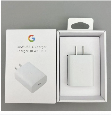 Google Pixel 30W PD Fast Charger - Type C Cable Included for Pixel 5/6/7