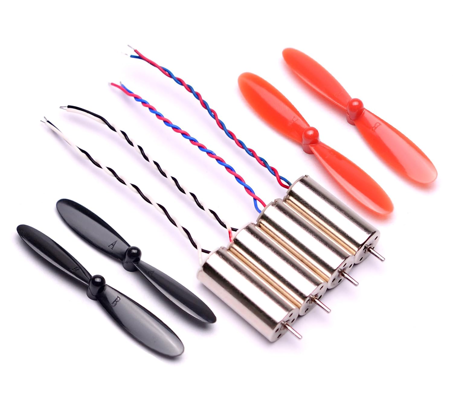 Coreless Motor DC3.7V Super Small Iron Boron Strong Small Motor Turn 72000 RPM  1 Pair Helicopter Coreless Micro Dc Motor with Propeller 1 motor 1 propellor