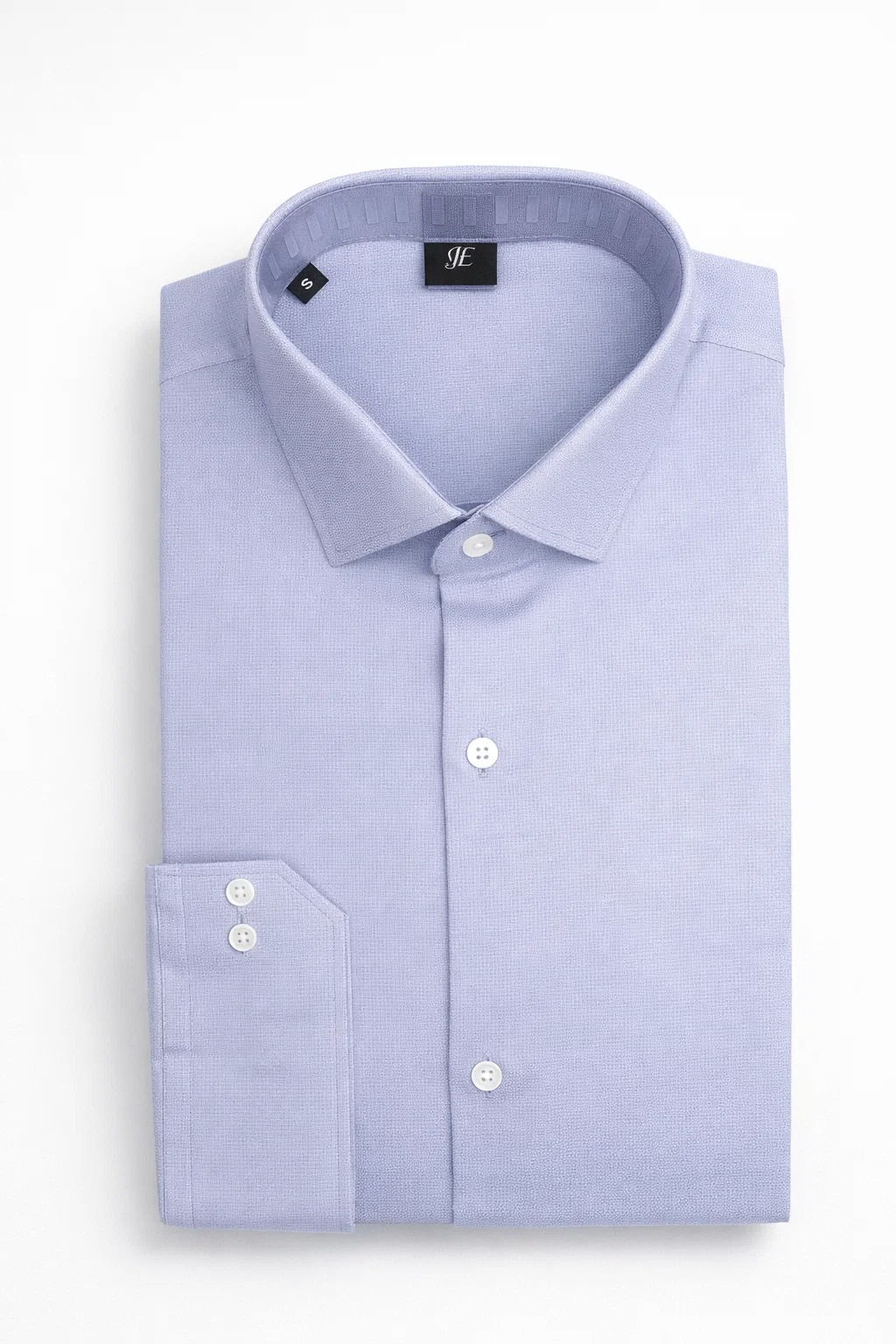 Sky Blue Dobby French Collar Formal Shirt for Men – Premium Cotton Office Wear Slim Fit Dress Shirt