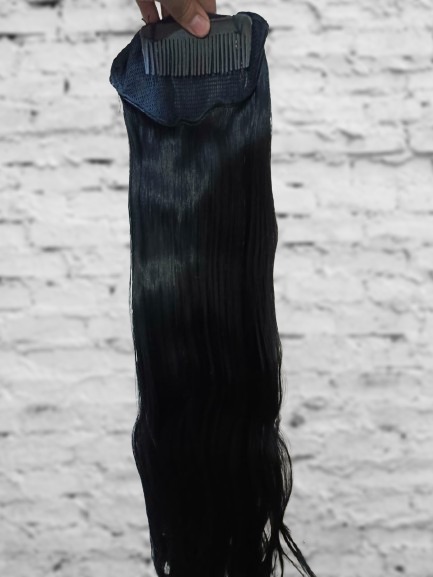 Pakistani Made Hair Extension wig Black for girls & women's 22 Inch's Long