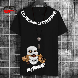 Summer Collection Strange Gangster Printed T-shirt Trendy Fashion Elegant t-shirt Gym Sports Outdoor Casual Wear tshirt for Men at Faiq Store