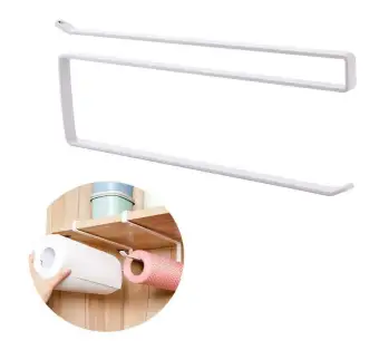 Paper Roll Hanger Underneath Cabinet Rack Holder Over The Door