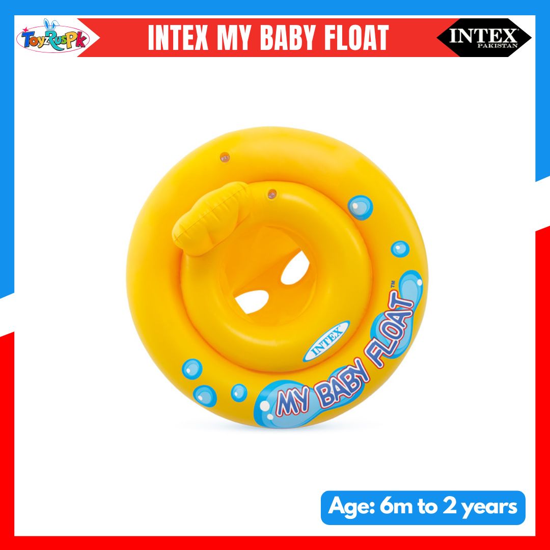 INTEX My Baby Float 6-24 month ( 26.5" ) | 59574 Inex Baby Float | Comfortable Backrest | Kids Baby Walker float | Intex® My Baby Float® - The Safest First Float for Your Little One | ToyzRusPk