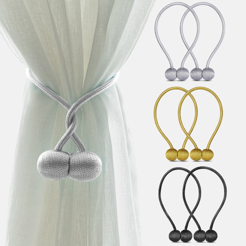 New Hot Selling Magnetic Curtain Tiebacks Clips - Window Tie Backs Holders for Home Office Decorative Rope Holdbacks Classic Tiebacks Design