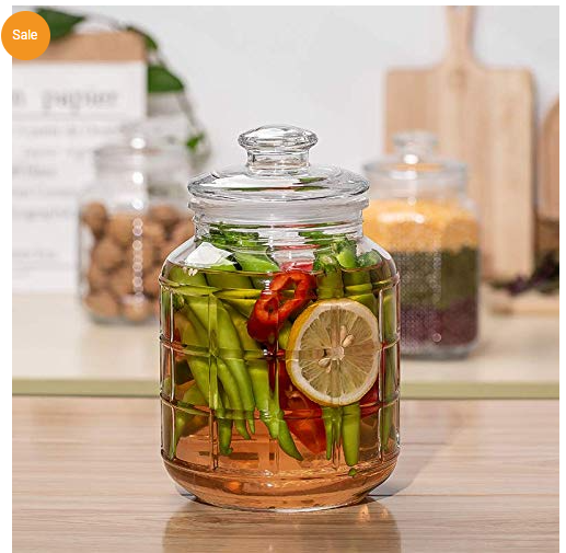 DELISOGA Airtight Storage Jar Glass Food Container