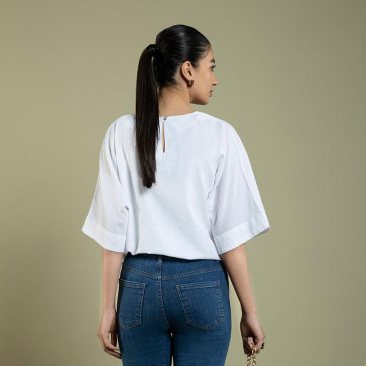 Kimono Seersucker Top