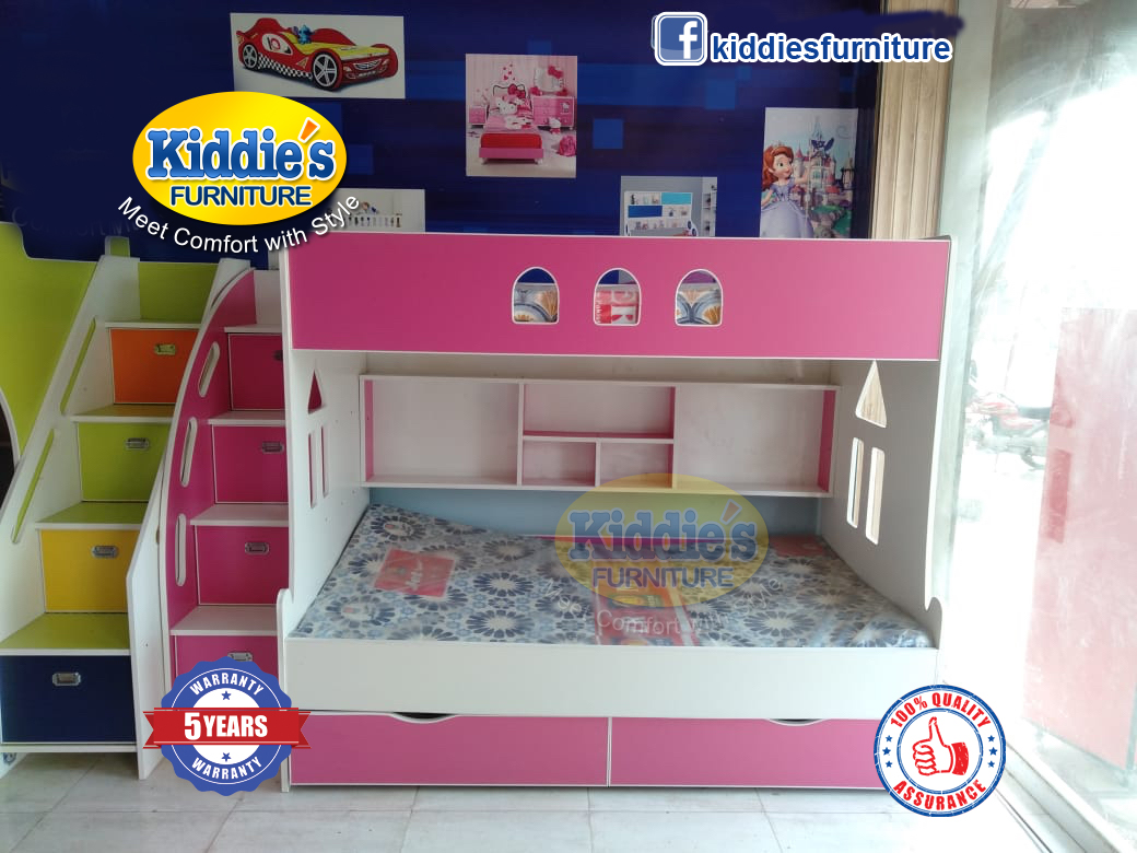 Baby Pink Bunk Bed