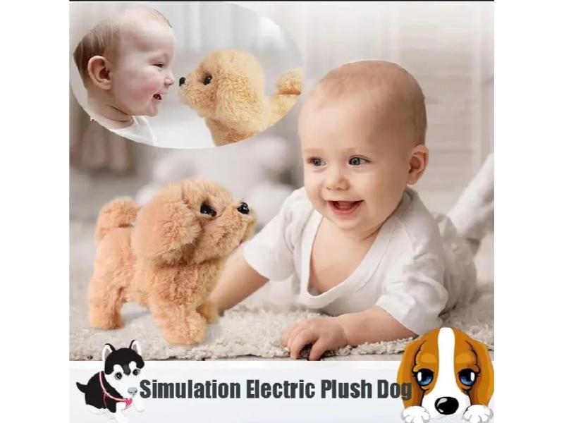 Realistic Plush Simulation Smart Dog Children Toy Can Walking And Call Electric Plush Robot Pet Dog Toddler Christmas Gift