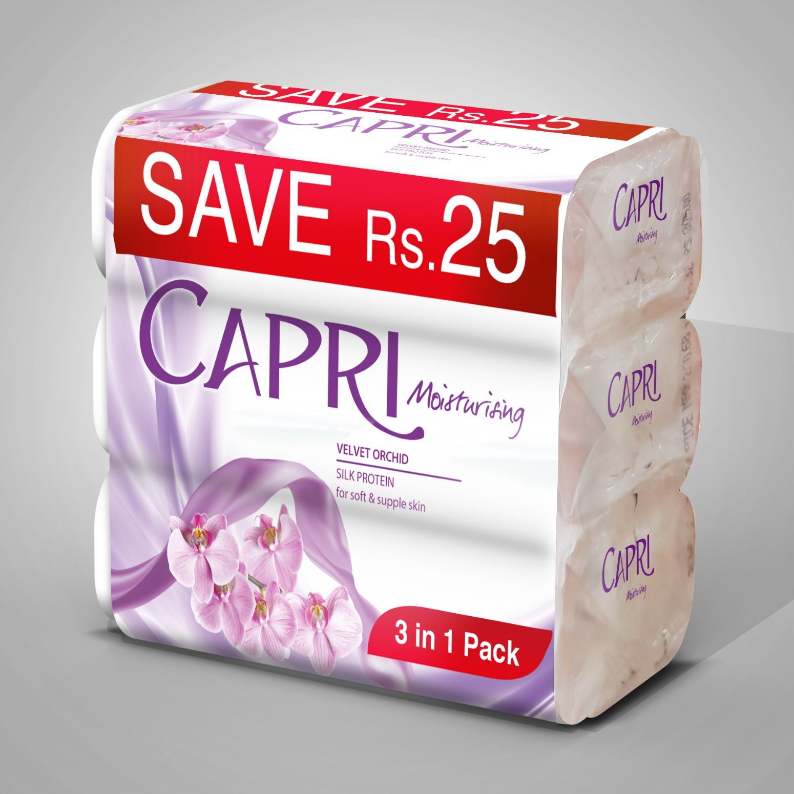 Capri Pack Of 3 Purple Soap - 120gm