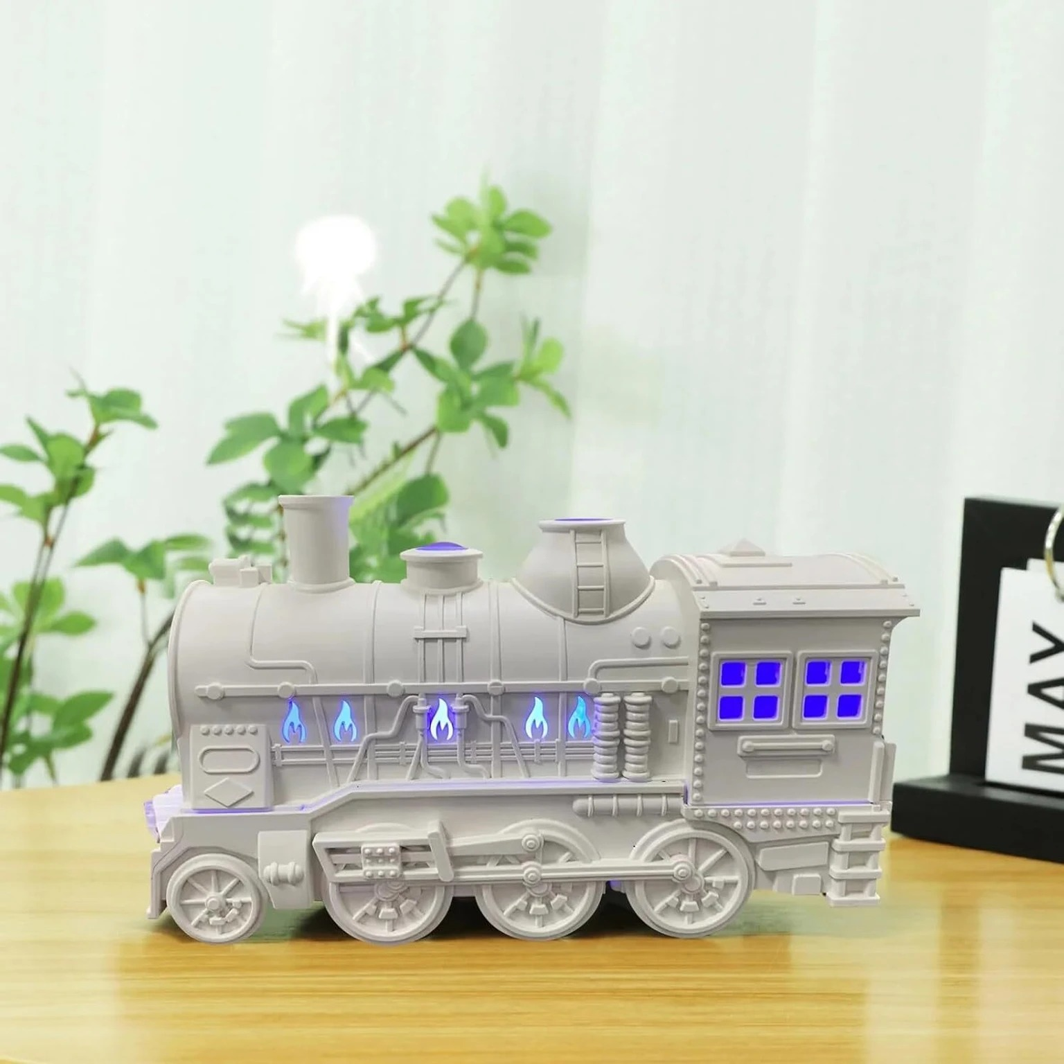 Creative Train Aroma Diffuser | Ultrasonic Cool Mist Humidifier with Dual Spray, LED Ambient Light & Remote Control - Any More Variety Available