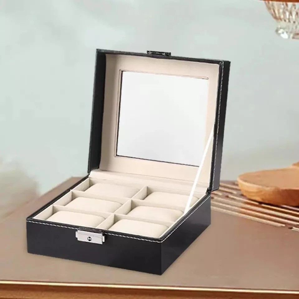 Premium PU Leather Watch Box Organizer – 6/10/12 Slots Display Case
