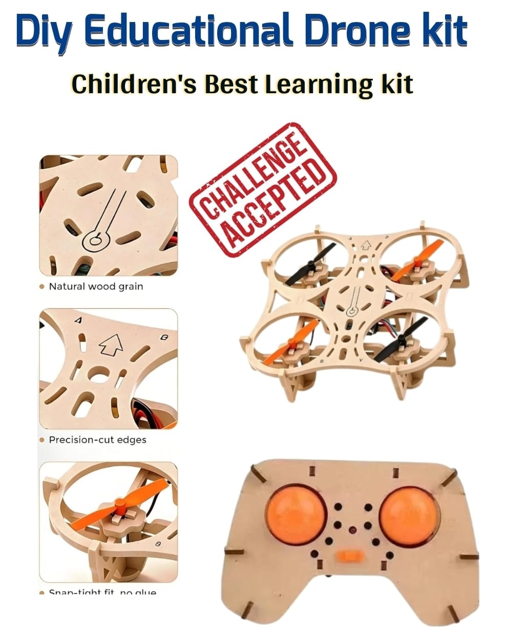 Diy wooden drone project best educational learning kit