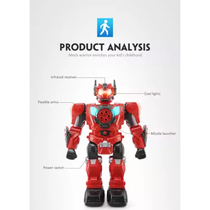 RC Police Mech Warrior Robot Shooter - Red