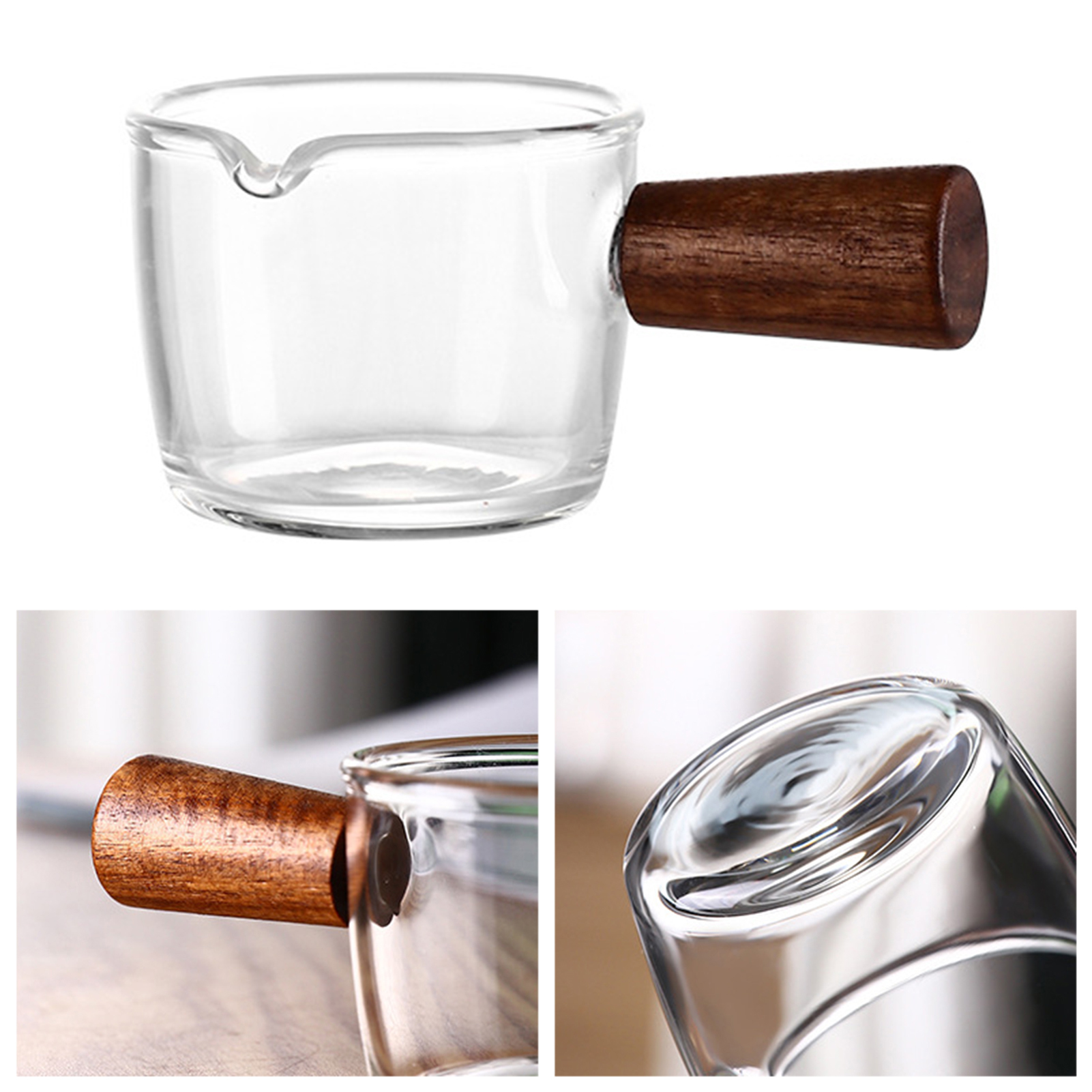 Milk Mug Multifunctional Portable Spout With Wood Handle Coffee Cup