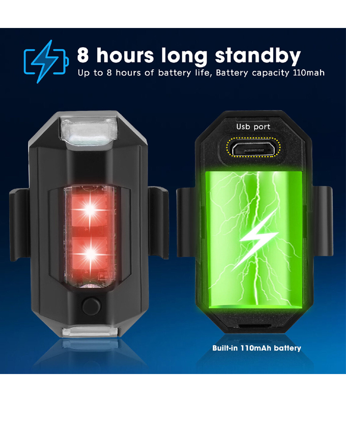 For Drone Strobe Light Lightweight Flash Signal Lamp For RC Aircraft Car Bike