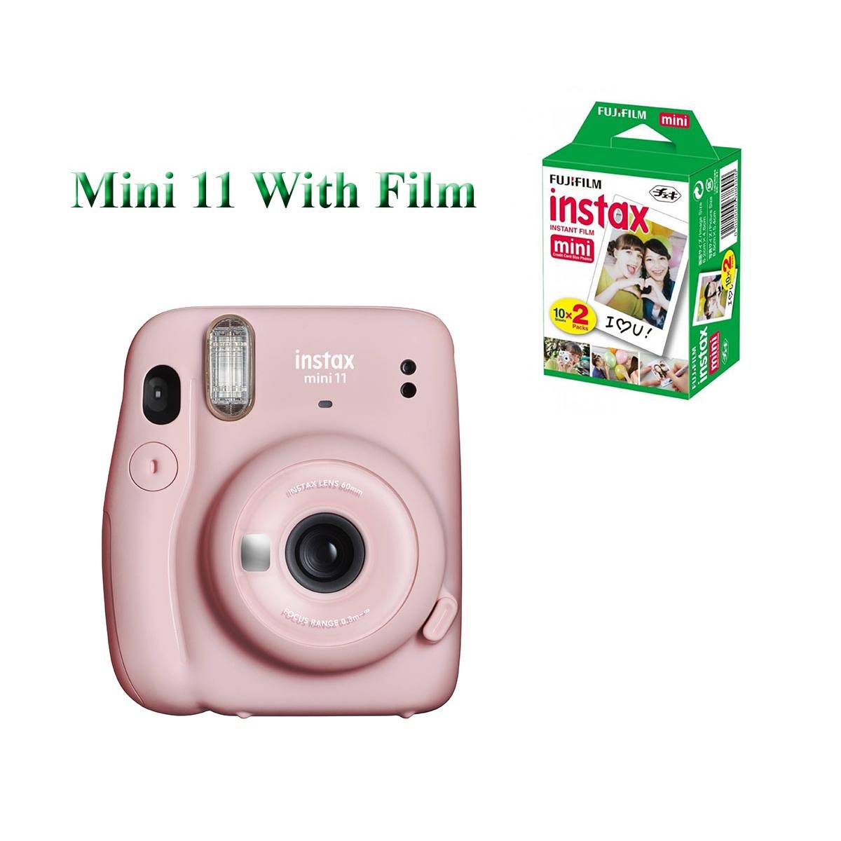 Fujifilm Instax Mini 11 Instant Camera Blush Pink With 20 Sheet Films